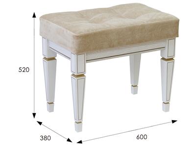 Банкетка Мебелик Банкетка Васко В 97Н белый ясень/золото арт. 001159