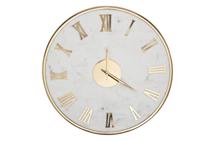 Часы Garda Decor 79MAL-5904-40 Часы настенные белый мрамор/золото d40см арт. 79MAL-5904-40