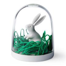 Держатель QUALY Держатель для скрепок bunny in the field арт. QL10130-WH