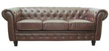 Диван MAK interior Дизайнерские кожаные диваны Chesterfield brown 3S арт. 5KS24004-3-BR