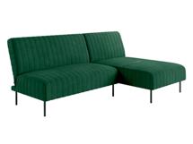 Диван Top concept Baccara диван-кровать с шезлонгом, без подлокотников, бархат зеленый 19 арт. 21602