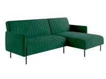 Диван Top concept Baccara диван-кровать с шезлонгом, с подлокотниками, бархат зеленый 19 арт. 21603