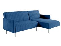 Диван Top concept Baccara диван-кровать с шезлонгом, с подлокотниками, бархат синий 29 арт. 14487