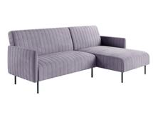 Диван Top concept Baccara диван-кровать с шезлонгом, с подлокотниками, бархат серый 27 арт. 21607