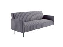 Диван Top concept Baccara диван-кровать трехместный прямой с подлокотниками, бархат светло-серый 26 арт. 13456