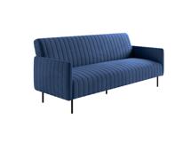 Диван Top concept Baccara диван-кровать трехместный прямой с подлокотниками, бархат синий 29 арт. 14478
