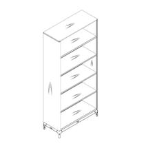 Книжный шкаф MOD INTERIORS Стеллаж CALPE арт. MDI.BC.CP.20, арт. CPM6831-RAL9002/V36F Bookcase