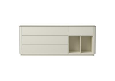 Комод Ellipsefurniture Тумба Tammi 4 ящика 2 полки ширина 180 см (молочный) арт. TM010203090101