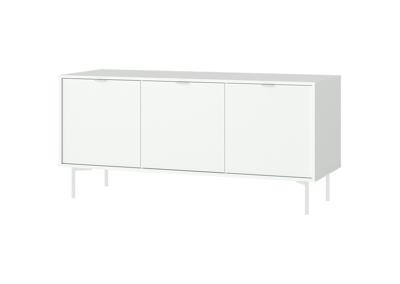 Комод Ellipsefurniture Тумба Hub 3 двери глубина 55 см на высоких ножках (белый) арт. HU010103200101