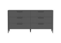 Комод Ellipsefurniture Комод Type 6 ящиков ширина 170 см (темно-серый) арт. TY010306090101