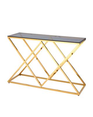 Консоль Stool Group Консоль ИНСИГНИЯ 120*40 золото стекло smoke арт. УТ000001499