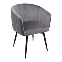Кресло AksHome Кресло Melon, поворотное, серый, велюр арт. ZN-125838