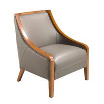 Кресло Angel Cerda Кресло 5126/A825-T541029 серое кожаное арт. 202451