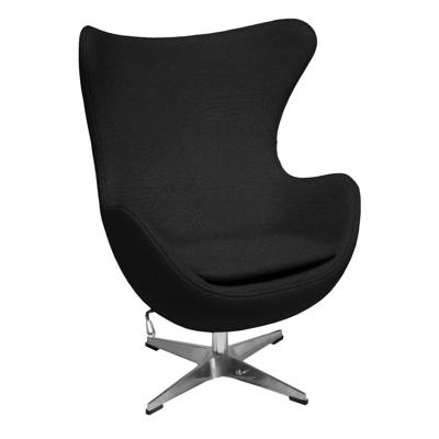 Кресло Bradexhome Кресло EGG CHAIR черный, экокожа арт. RF 0687