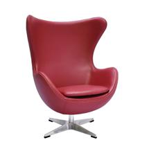 Кресло Bradexhome Кресло EGG STYLE CHAIR красный, натуральная кожа арт. FR 0806