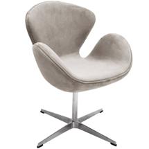 Кресло Bradexhome Кресло SWAN STYLE CHAIR латте, искусственная замша арт. RF 0690