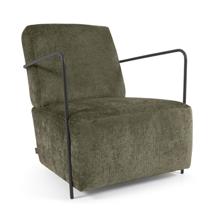 Кресло La Forma (ех Julia Grup) Кресло Gamer из зеленой синели и металла с черной отделкой арт. 110323