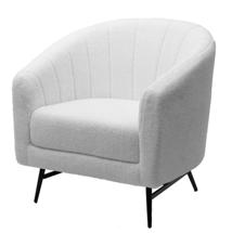 Кресло М-СИТИ Кресло KALMAR NINI-01 Белый, teddy / черный каркас М-City арт. 629M04955