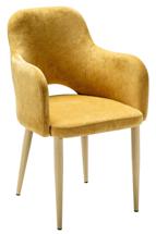 Кресло R-Home Кресло Ledger желтый/нат.дуб арт. 410124101h_sun_н.дуб