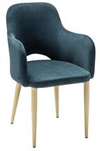 Кресло R-Home Кресло Ledger Diag blue/нат.дуб арт. 410124161h_Diag blue_н.дуб
