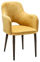 Кресло R-Home Кресло Ledger  желтый/т. орех арт. 410124102h_sun_т.орех