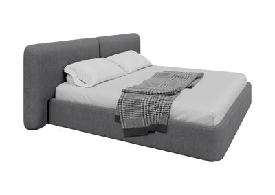 Кровать Ellipsefurniture Кровать двуспальная Hub Soft 200 см (серый, твид) арт. ZN-319940