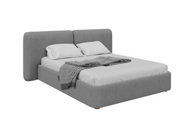 Кровать Ellipsefurniture Кровать двуспальная Hub Soft 160 см (светло-серый, твид) арт. HU010107350499