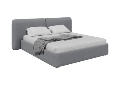 Кровать Ellipsefurniture Кровать двуспальная Hub Soft 180 см (светло-серый, твид) арт. HU010107360499