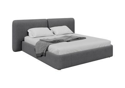 Кровать Ellipsefurniture Кровать двуспальная Hub Soft 180 см (серый, твид) арт. HU010109360199