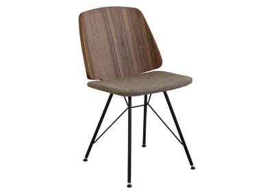 Кровать Ellipsefurniture Стул E9.6 (орех / коричневый, рогожка) арт. KP010209020101