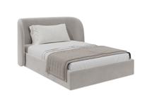 Кровать Ellipsefurniture Кровать двуспальная Classic 140 см (серый, велюр) арт. СF010202140501