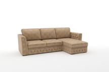 Кровать Top concept Budapest диван-кровать с шезлонгом, замша бежевый арт. 8898