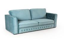 Кровать Top concept Budapest диван-кровать трехместный, прямой, велюр голубой арт. 8900