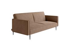 Кровать Top concept Este диван-кровать трехместный, прямой, с подлокотниками, бархат коричневый 12 арт. 14222