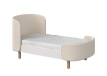 Кроватка Ellipsefurniture Кровать KIDI Soft для детей от 2 до 4 лет (молочный, экокожа) арт. KD010207060101