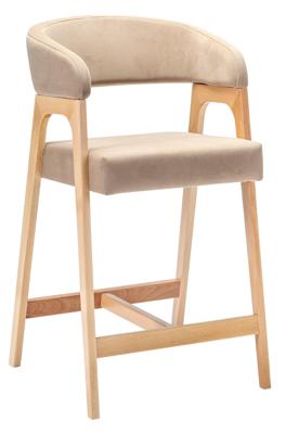 Кухня R-Home Кресло полубарное Baxter Beige/натур арт. 400216210h_diagbeige_natur