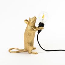 Лампа Seletti Настольная лампа Mouse Lamp Standing GOLD USB арт. 15230