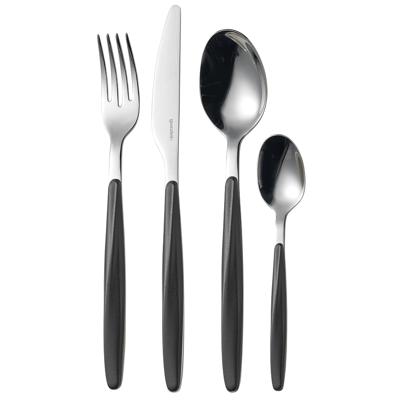 Набор Guzzini Набор из 24 столовых приборов cutlery my fusion, черные арт. 11070010