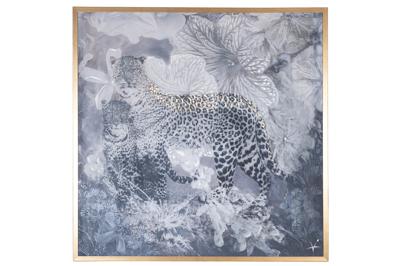 Подарок Garda Decor 89VOR-AFRICA LEOPARD  Холст "Африка леопард" 100*100 см, багет золото, зол.поталь арт. 89VOR-AFRICA LEOPARD