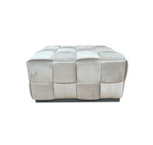 Пуф Garda Decor N-PUF-222 SVB Пуф плетеный, велюр светло-бежевый 60*60*30см арт. N-PUF-222 SVB