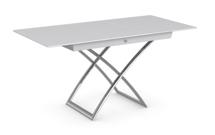 Стол Calligaris Стол MAGIC-J CS/5041-G, P77 chrome/ P64 white/ glass GXW extrawhite арт. CS/5041-G