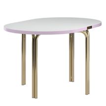 Стол LATITUDE Столик кофейный ror, 75х50 см, латунь/серый/розовый арт. RORTBL_C_OBRSGRPK