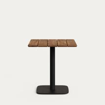 Стол барный La Forma (ех Julia Grup) Барный стол Saura из черного металла со столешницей орехового цвета арт. 193318