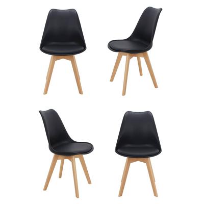 Стул Bradexhome Комплект из 4-х стульев Eames Bon чёрный арт. FR 0024K