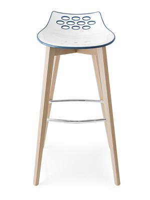 Стул Connubia (Calligaris) Стул JAM W CB/1487, ash.P12 smoke/ P799-P12P WHITE/ GLOSSY SKY BLUE арт. CB1487P12P799P12P