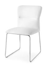 Стул Connubia (Calligaris) Стул FRIDA CB/1806-SK  MT.P77 CHROMED/  SKUBA S92 OPTIC WHITE арт. CB1806SKP77S92