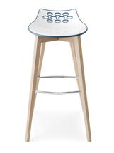 Стул Connubia (Calligaris) Стул JAM W CB/1487, ash.P19W OAK NATURAL/ P799-P852 WHITE/ TRANSPARENT RED арт. CB1487P19WP799P852