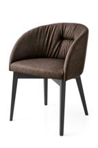 Стул Connubia (Calligaris) Стул ROSIE SOFT CB/1910, BCH P132 GRAPHITE/ VENICE S0G SOIL BROWN арт. CB1910P132S0G