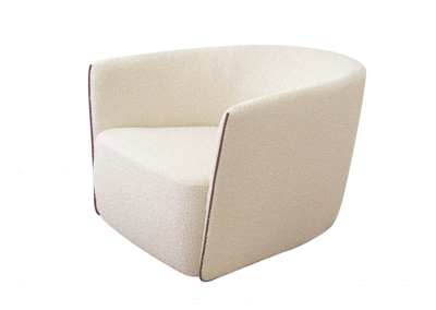 Стул Ellipsefurniture Кресло Ellipse E6.1 с кантом (молочный, букле) арт. KP010207280301