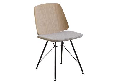 Стул Ellipsefurniture Стул E9.6 (дуб / бежевый, рогожка) арт. KP010210020101